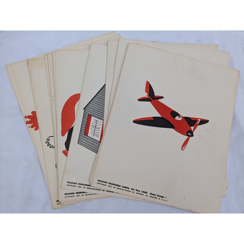 Reading Readiness Hear And Look Picture Cards 1951 Vintage 2 Sets